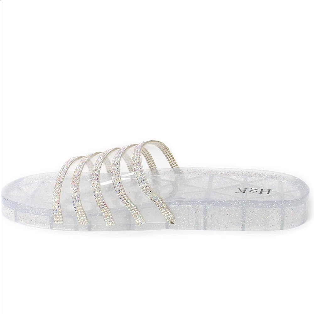 Jelly Rhinestone Slide On Sandals - Picture 4 of 6